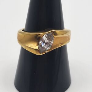 Vintage RS Covenant 18KT GE & CZ Ring (9)
